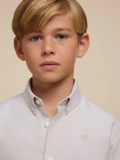 Camisas-Alvaro Moreno CAMISA OXFORD SOLID KIDS Beige