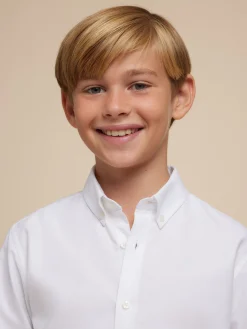 Camisas-Alvaro Moreno CAMISA OXFORD SOLID KIDS Blanco