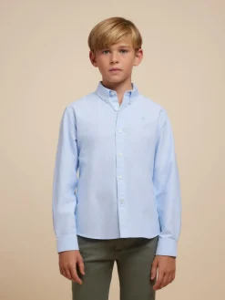 Camisas-Alvaro Moreno CAMISA OXFORD SOLID KIDS Celeste