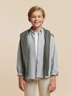 Camisas-Alvaro Moreno CAMISA OXFORD SOLID KIDS Verde