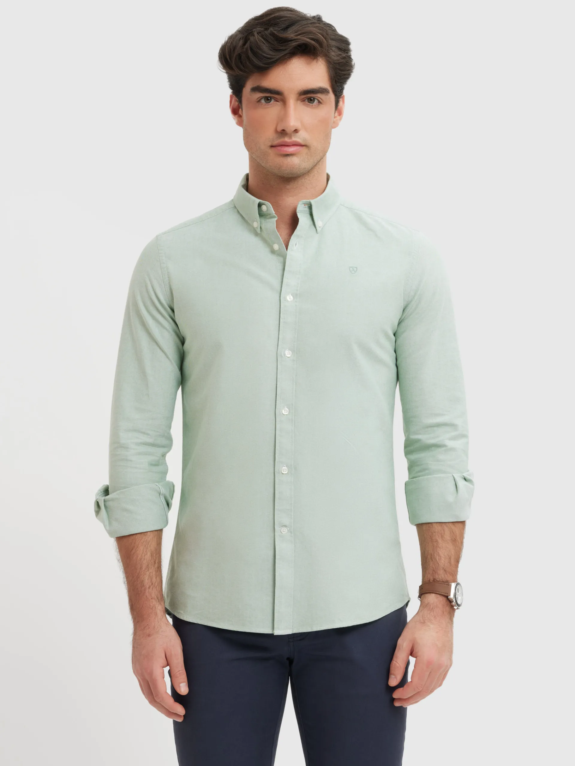 Oxford-Alvaro Moreno CAMISA OXFORD SOLID Verde