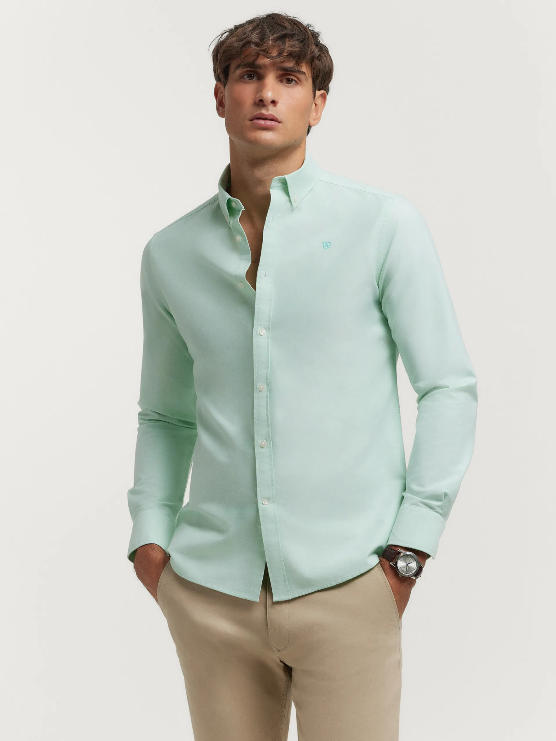 Oxford-Alvaro Moreno CAMISA OXFORD SOLID Verde
