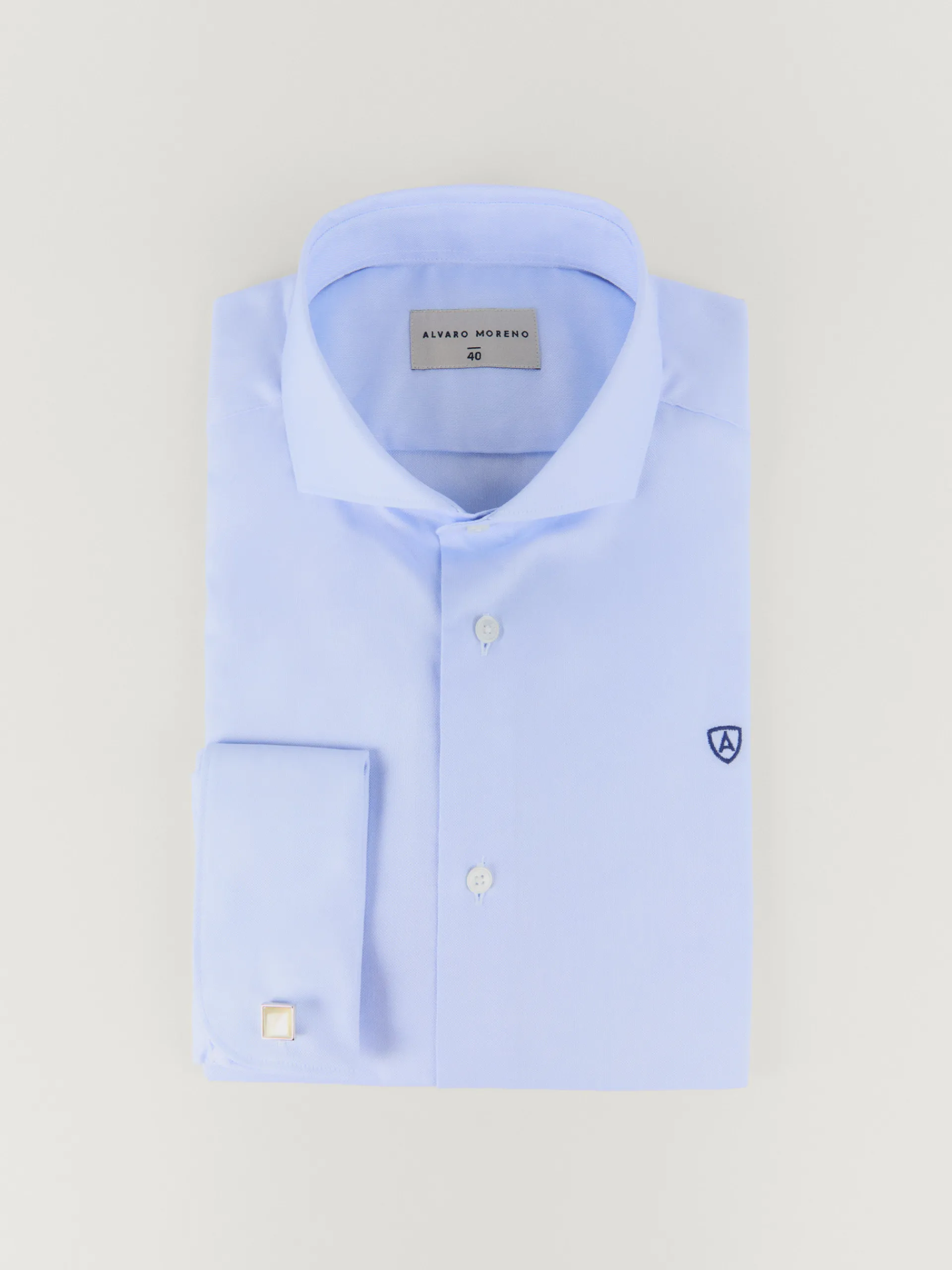 Camisas Vestir|Camisas Vestir-Alvaro Moreno CAMISA PANAMA P.DOBLE Celeste