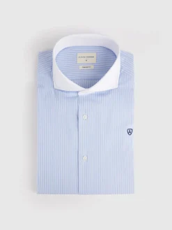 Camisas Vestir|Camisas Vestir-Alvaro Moreno CAMISA RAYAS C. BLANCO Celeste