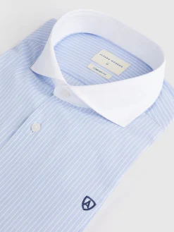 Camisas Vestir|Camisas Vestir-Alvaro Moreno CAMISA RAYAS C. BLANCO Celeste