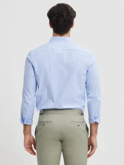 Camisas Vestir|Camisas Vestir-Alvaro Moreno CAMISA RAYAS DUTTON Celeste