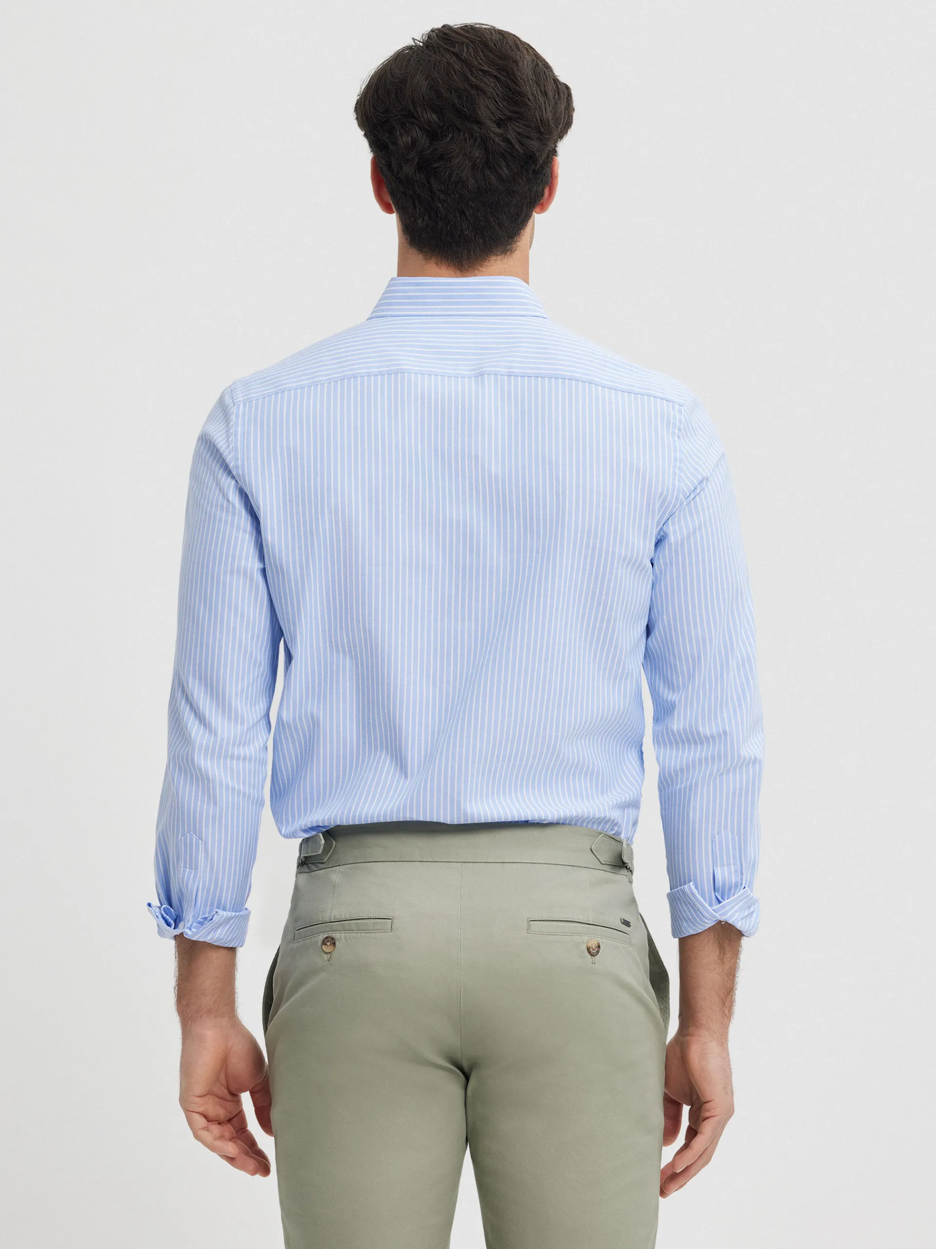 Camisas Vestir|Camisas Vestir-Alvaro Moreno CAMISA RAYAS DUTTON Celeste