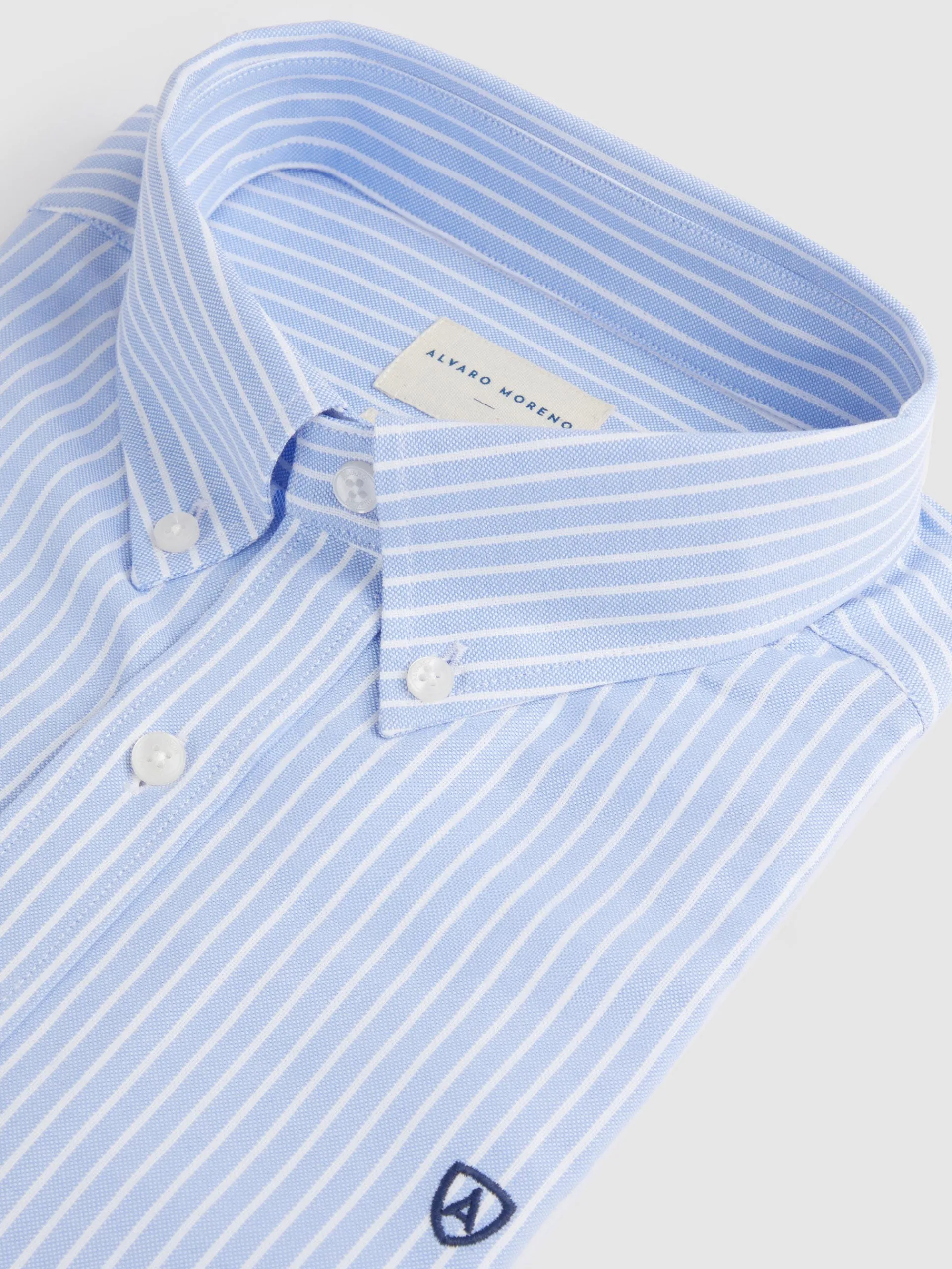 Camisas Vestir|Camisas Vestir-Alvaro Moreno CAMISA RAYAS DUTTON Celeste