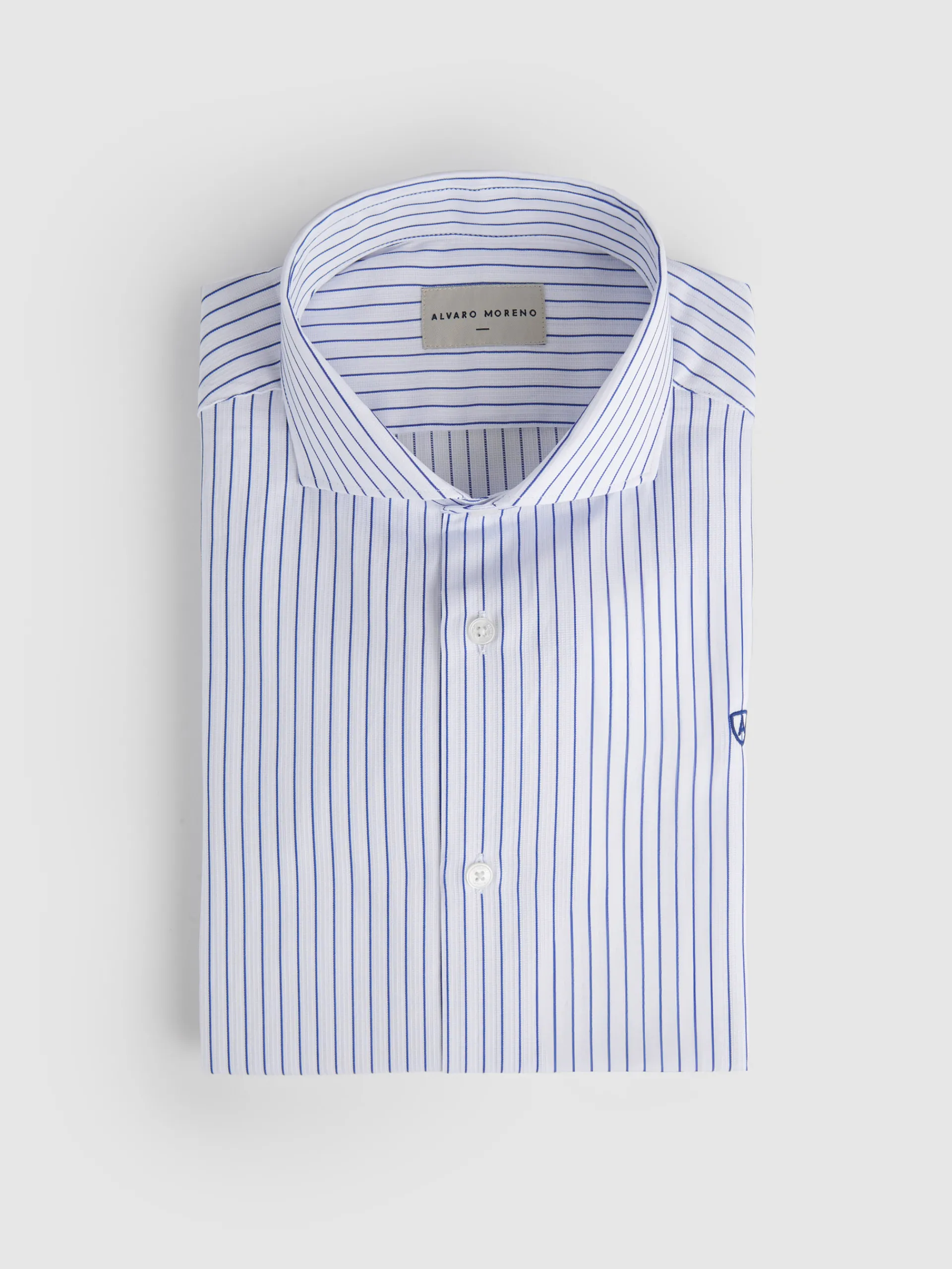 Camisas Vestir|Camisas Vestir-Alvaro Moreno CAMISA RAYAS ESTRUCTURA Azul