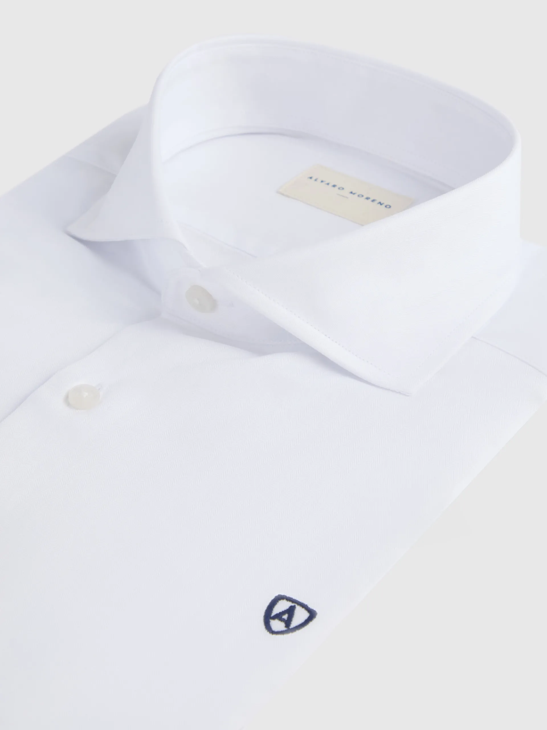 Camisas Vestir|Camisas Vestir-Alvaro Moreno CAMISA VESTIR HERRINGBONE Blanco