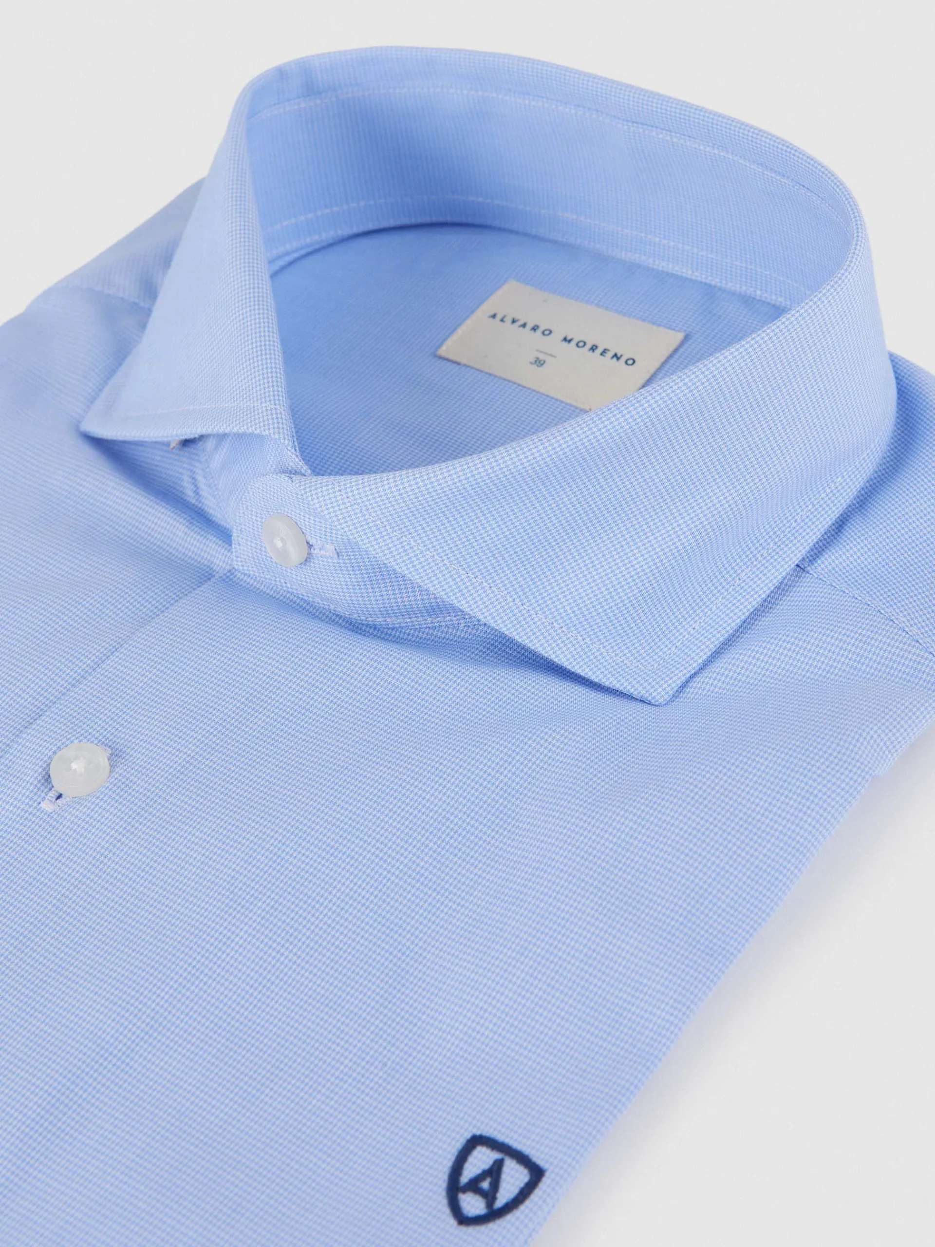 Camisas Vestir|Camisas Vestir-Alvaro Moreno CAMISA VESTIR MICRO GALLO Celeste