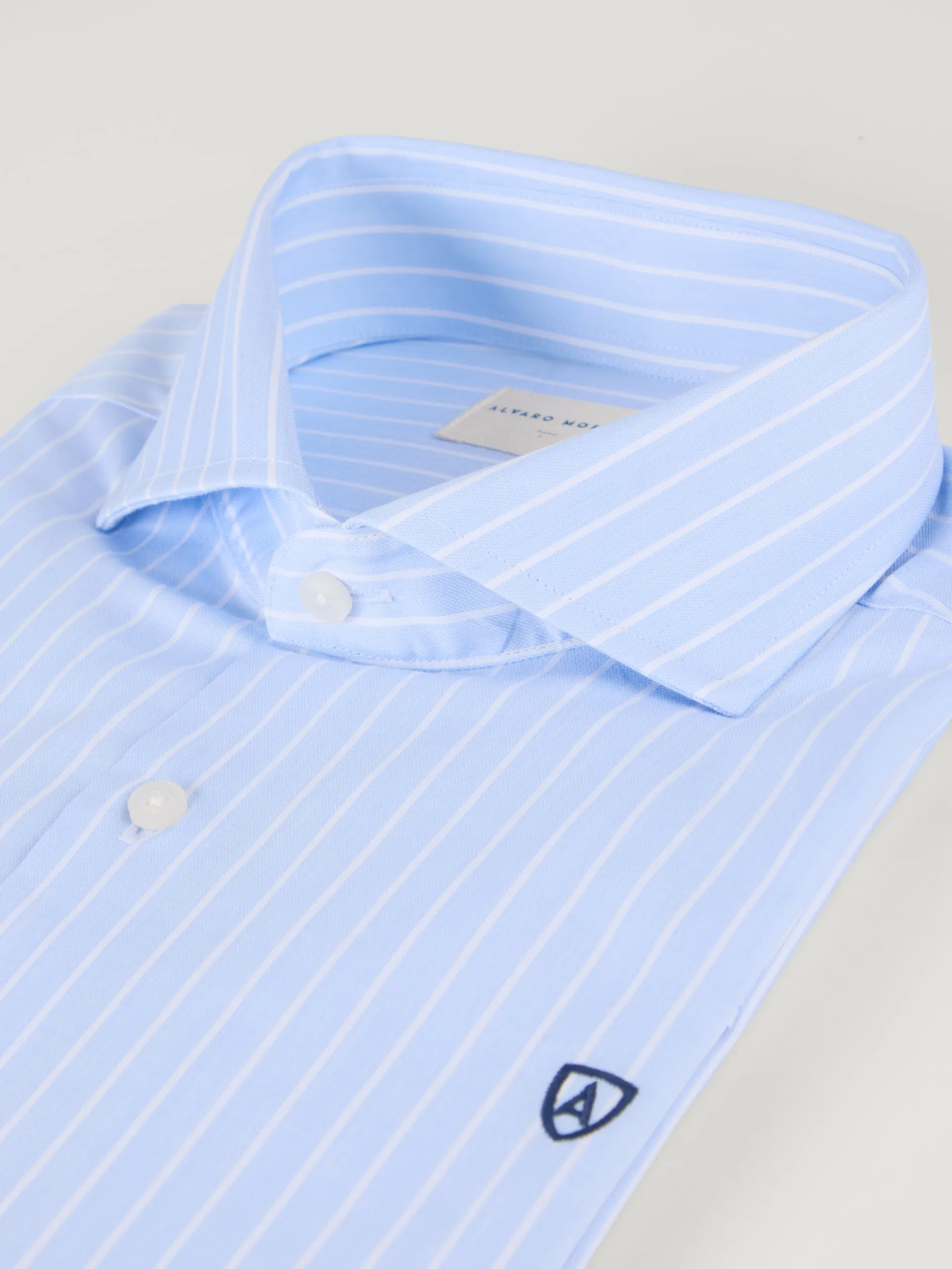 Camisas Vestir|Vestir-Alvaro Moreno CAMISA VESTIR RAYAS Celeste