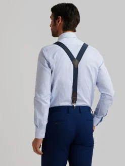 Camisas Vestir|Camisas Vestir-Alvaro Moreno CAMISA VESTIR RAYAS Celeste