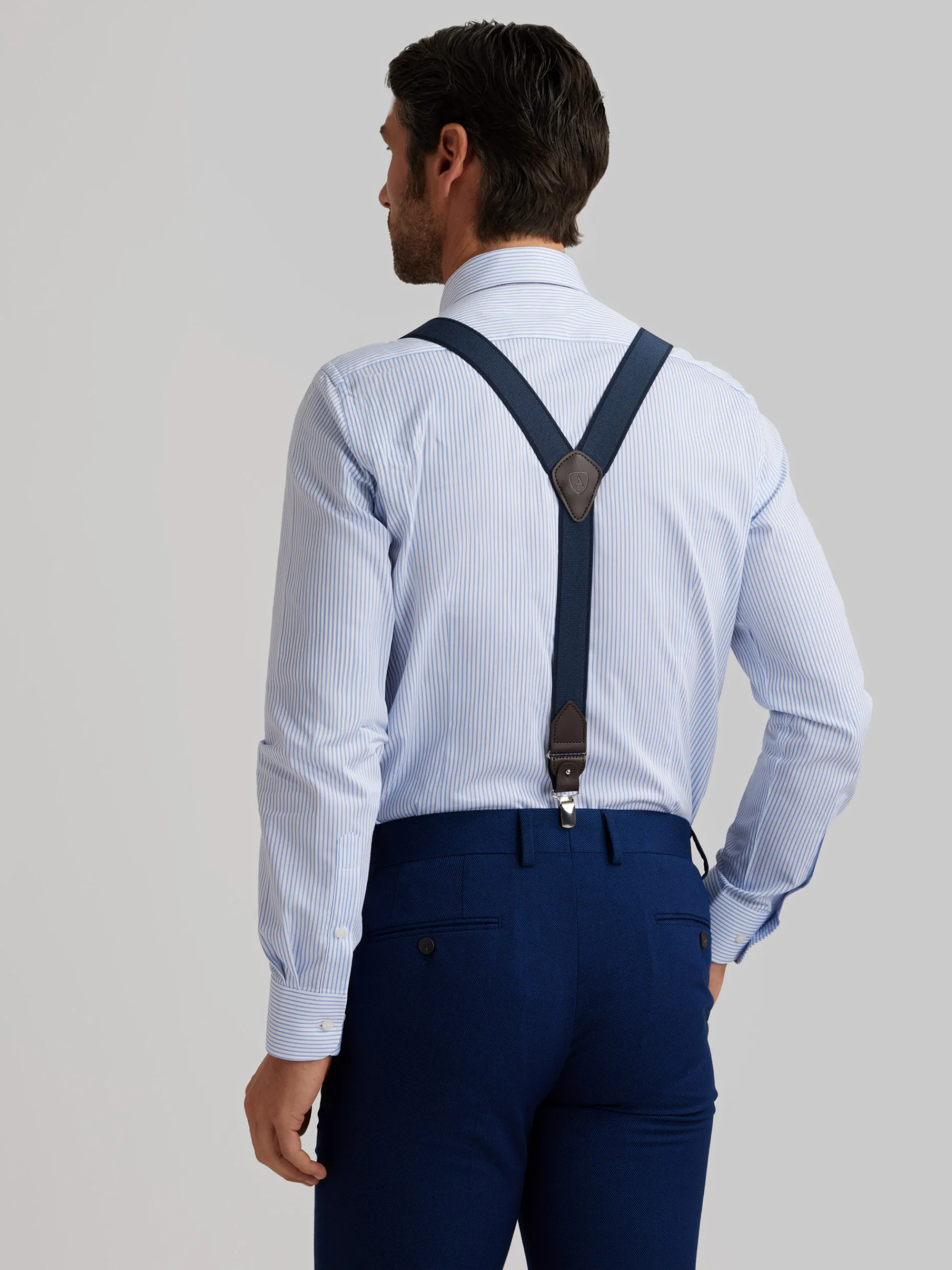 Camisas Vestir|Camisas Vestir-Alvaro Moreno CAMISA VESTIR RAYAS Celeste