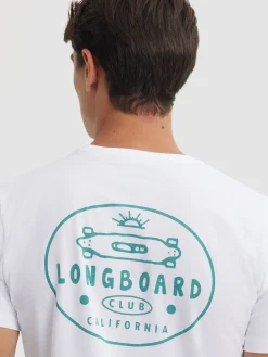 Camisetas-Alvaro Moreno CAMISETA LONGBOARD Blanco