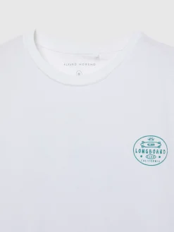 Camisetas-Alvaro Moreno CAMISETA LONGBOARD Blanco