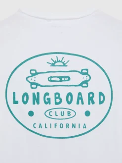 Camisetas-Alvaro Moreno CAMISETA LONGBOARD Blanco