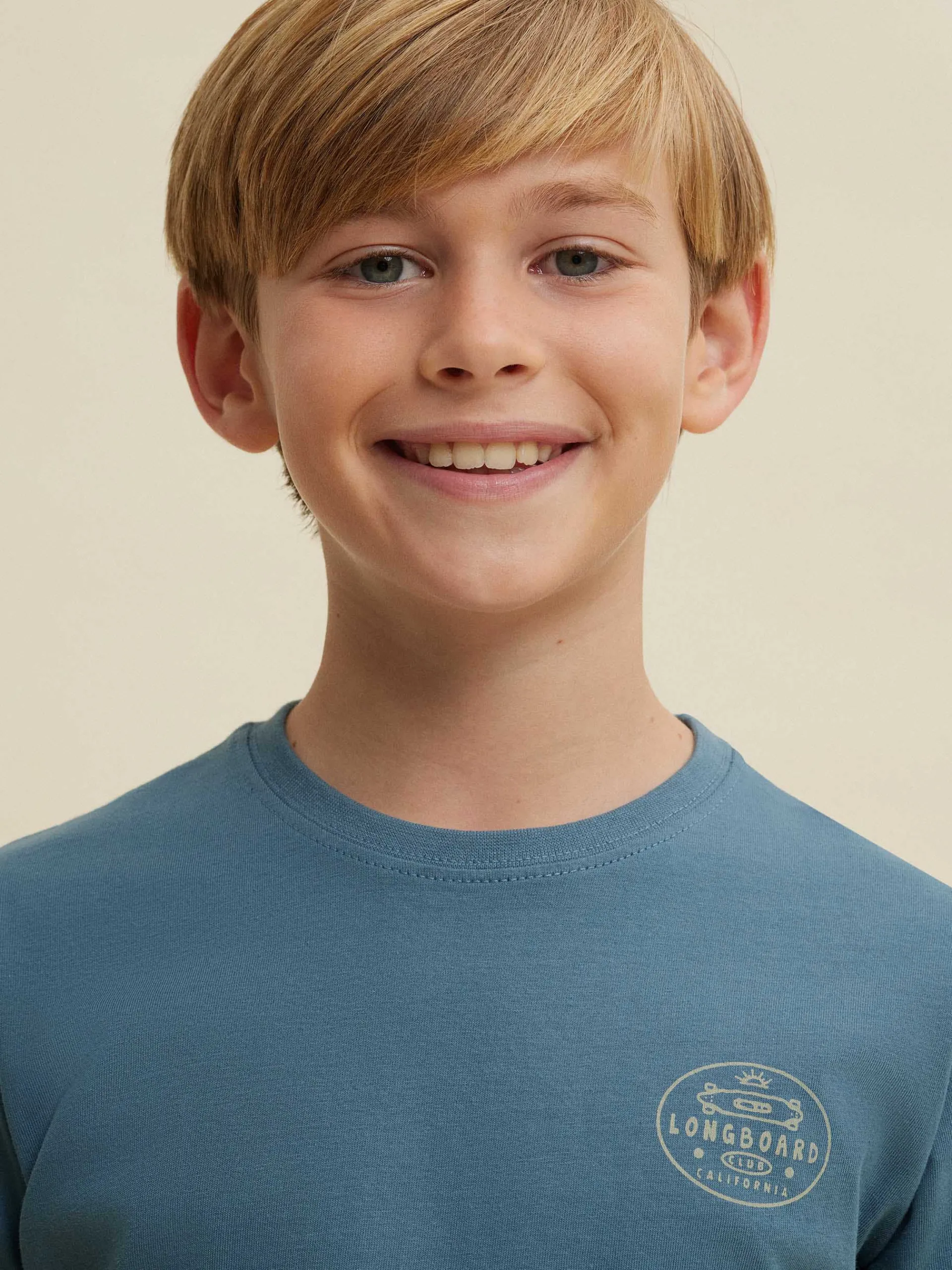 Camisetas-Alvaro Moreno CAMISETA LONGBOARD KIDS Azul