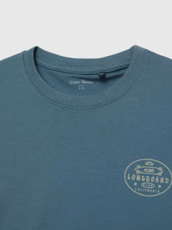 Camisetas-Alvaro Moreno CAMISETA LONGBOARD KIDS Azul