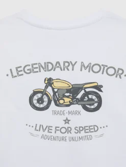 Camisetas-Alvaro Moreno CAMISETA MOTOR KIDS Blanco