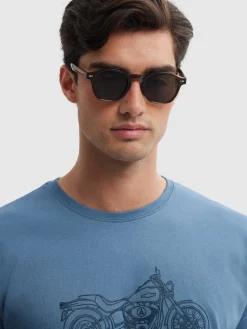 Camisetas-Alvaro Moreno CAMISETA MOTORCYCLE Azul