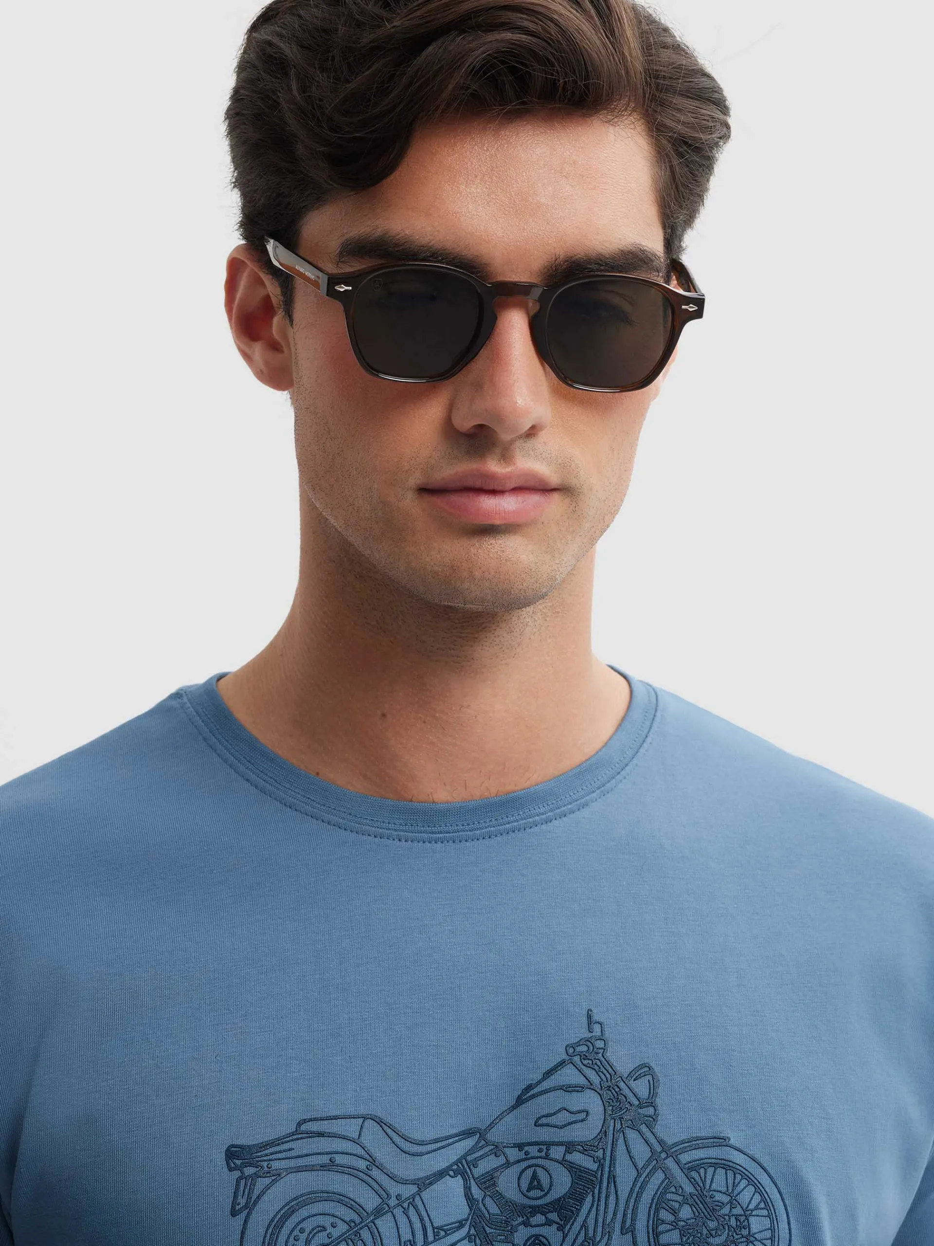 Camisetas-Alvaro Moreno CAMISETA MOTORCYCLE Azul