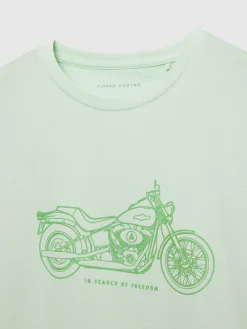 Camisetas-Alvaro Moreno CAMISETA MOTORCYCLE Verde