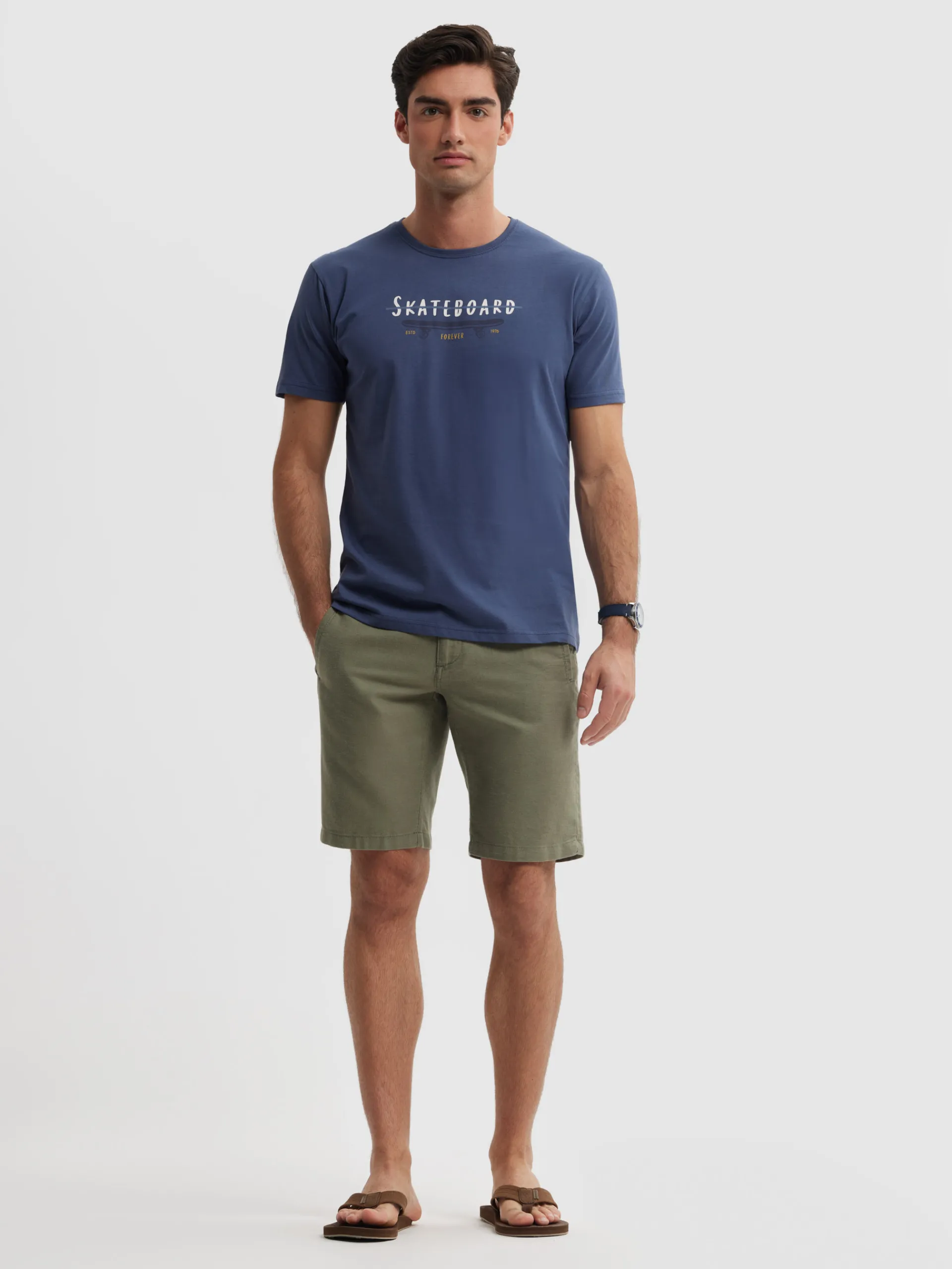 Camisetas-Alvaro Moreno CAMISETA SKATEBOARD Azul Marino