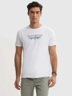 Camisetas-Alvaro Moreno CAMISETA SKATEBOARD Blanco