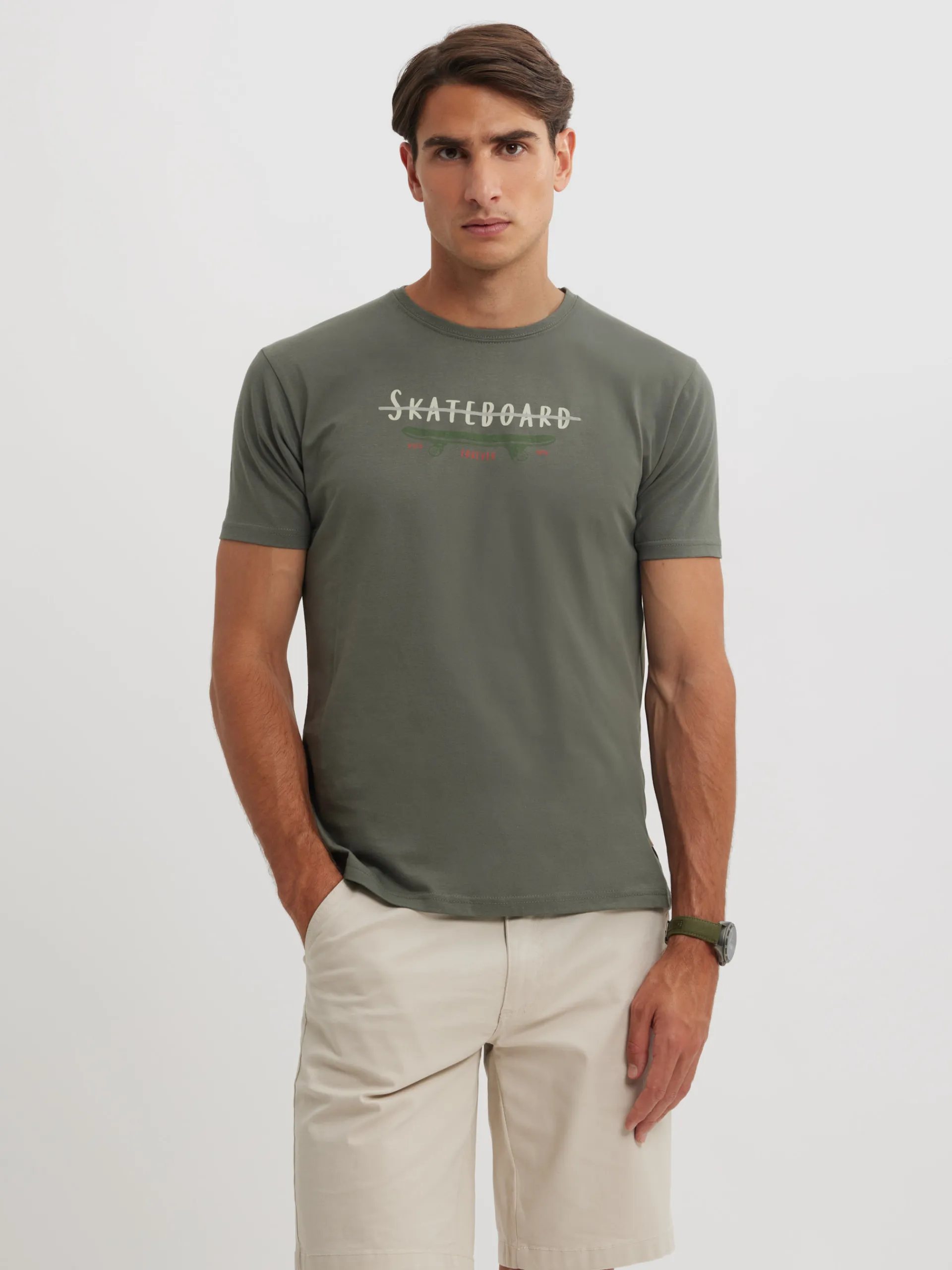 Camisetas-Alvaro Moreno CAMISETA SKATEBOARD Verde