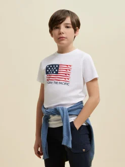 Camisetas-Alvaro Moreno CAMISETA USA KIDS Blanco