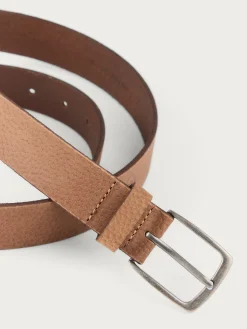 Cinturones-Alvaro Moreno CINTURON LOGO PIEL Camel