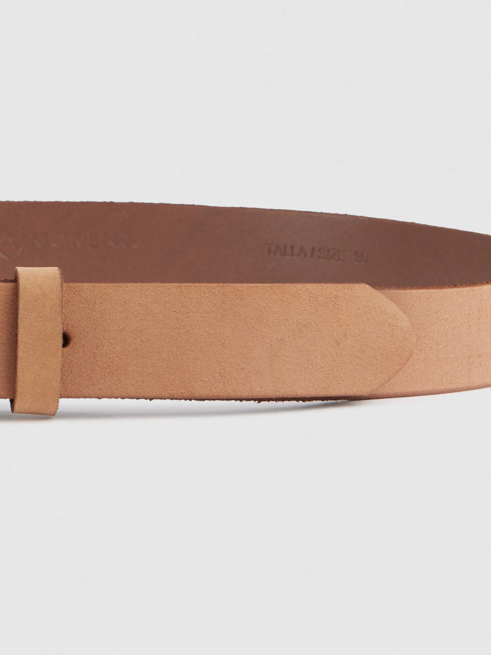 Cinturones-Alvaro Moreno CINTURON NOBUCK Beige