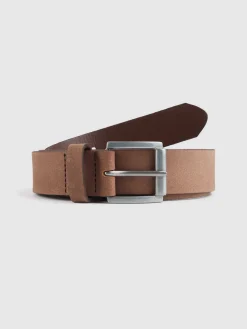 Cinturones-Alvaro Moreno CINTURON NOBUCK MARRÓN Marrón