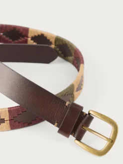 Cinturones-Alvaro Moreno CINTURON PAMPA PIEL Burdeos