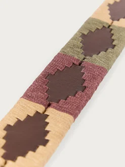 Cinturones-Alvaro Moreno CINTURON PAMPA PIEL Burdeos