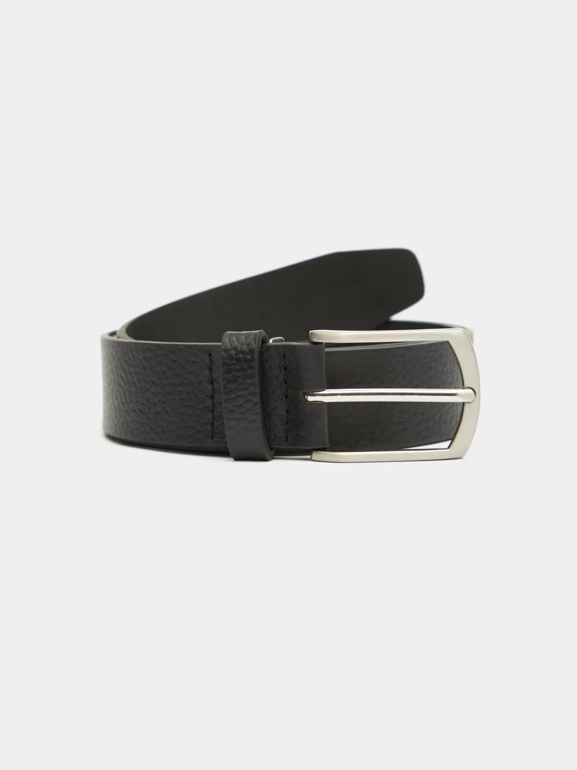 Cinturones-Alvaro Moreno CINTURON PIEL ROUGH Negro