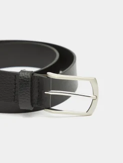 Cinturones-Alvaro Moreno CINTURON PIEL ROUGH Negro