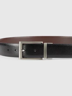 Cinturones-Alvaro Moreno CINTURON REVERSIBLE ROUGH Negro