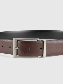 Cinturones-Alvaro Moreno CINTURON REVERSIBLE ROUGH Negro