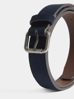 Cinturones-Alvaro Moreno CINTURON SUEDE Azul Marino