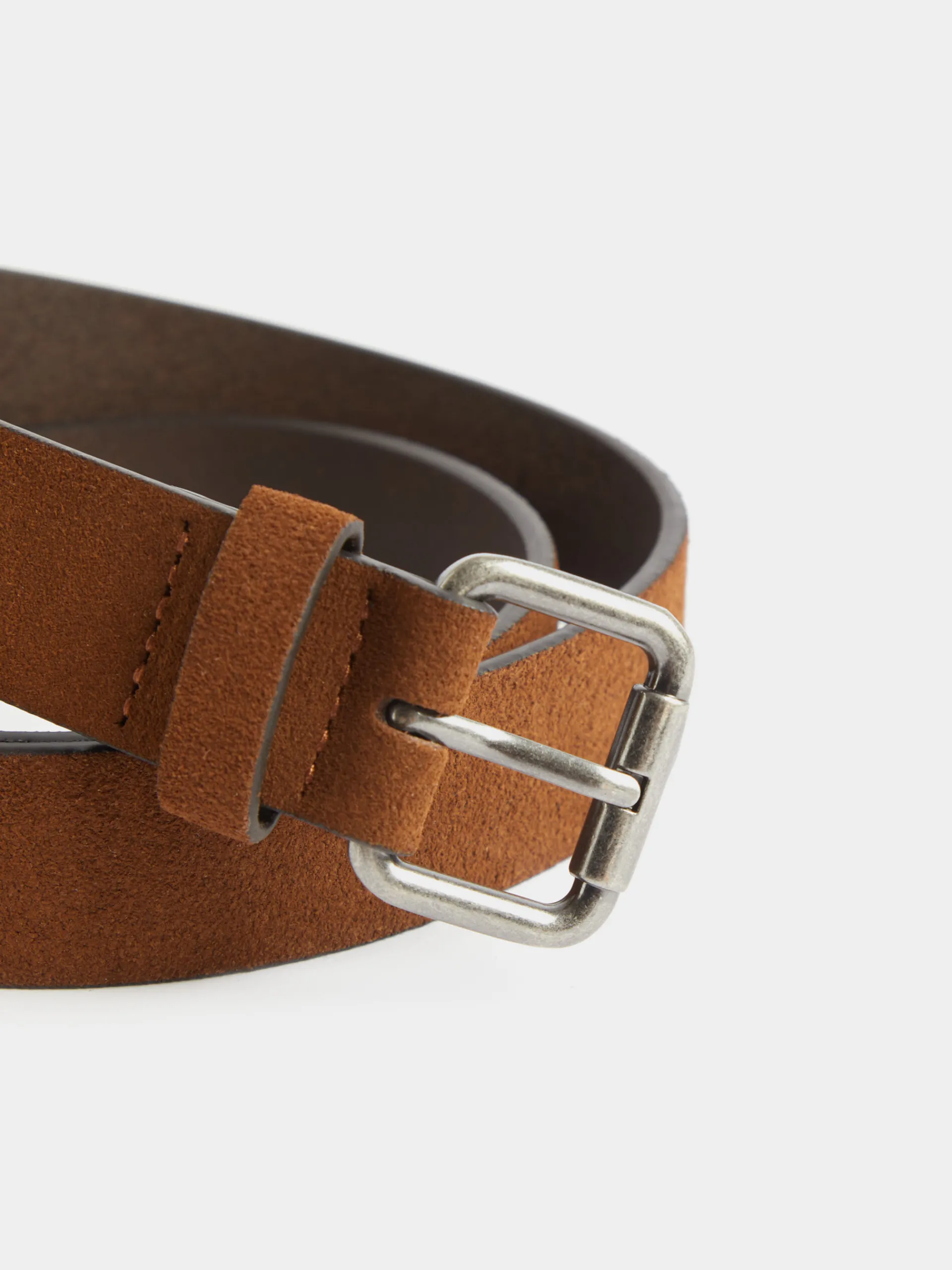 Cinturones-Alvaro Moreno CINTURON SUEDE Camel