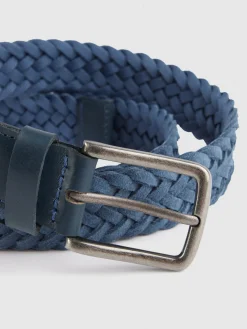 Cinturones-Alvaro Moreno CINTURON TRENZADO SERRAJE Azul