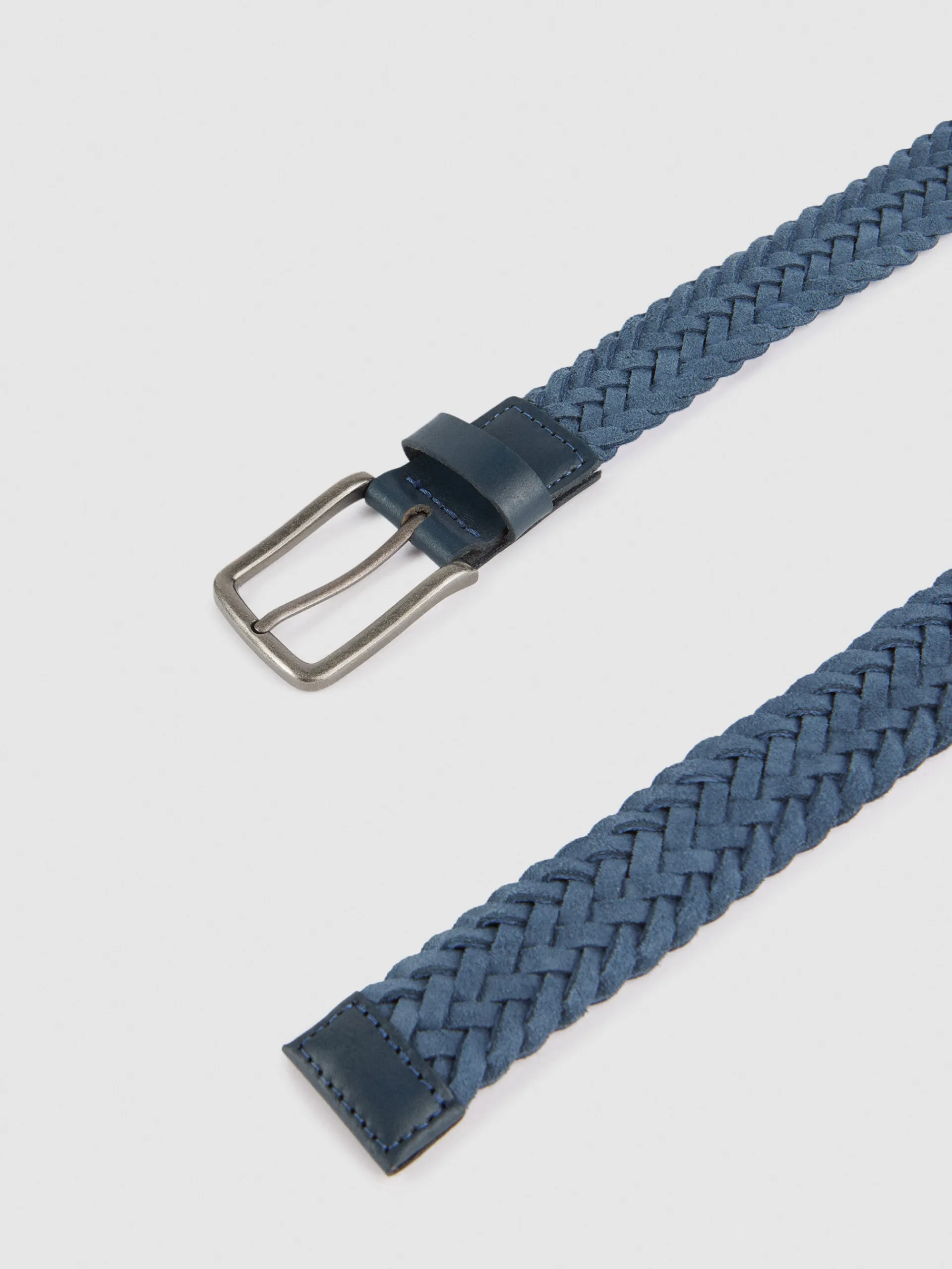 Cinturones-Alvaro Moreno CINTURON TRENZADO SERRAJE Azul