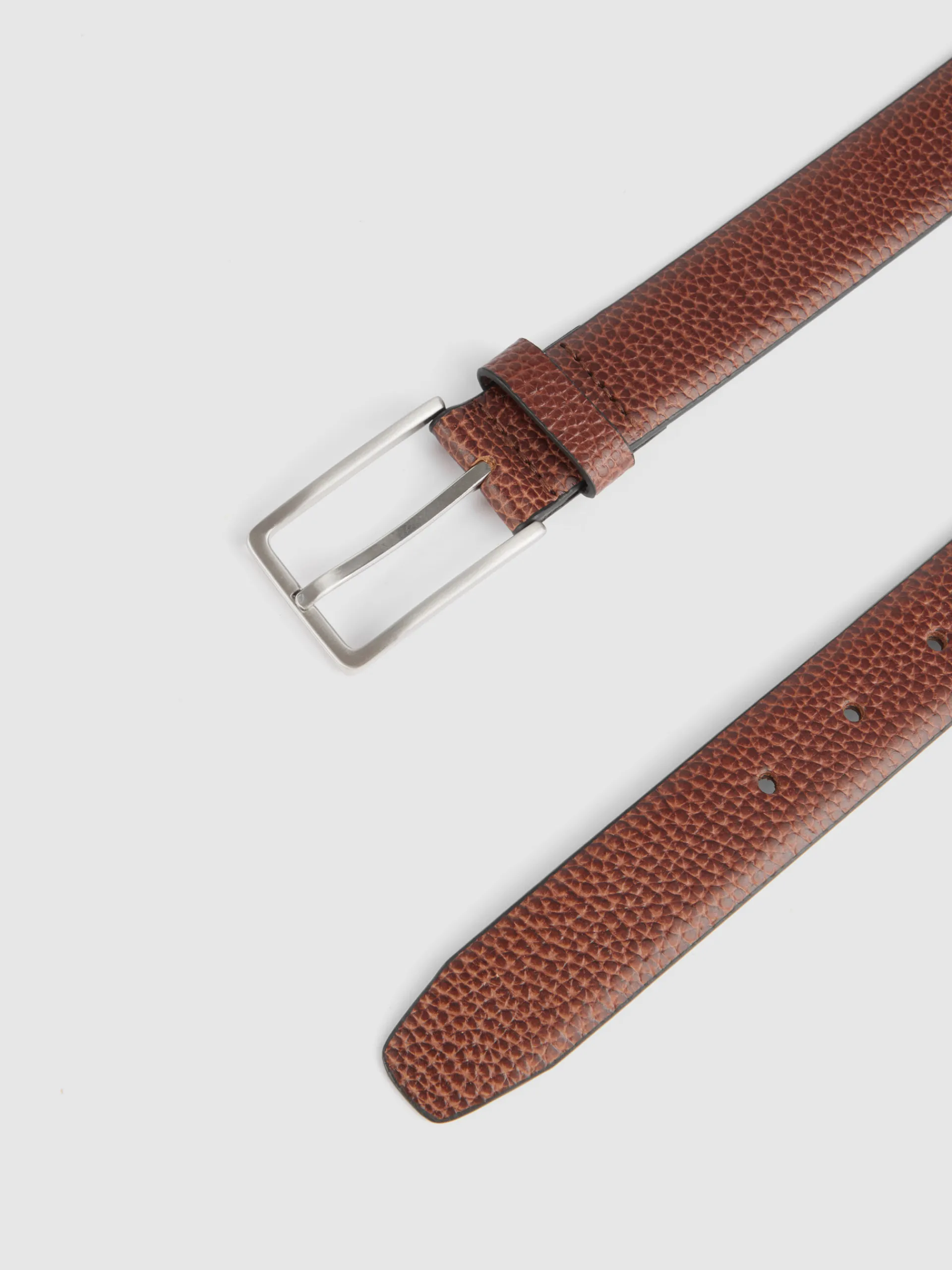 Cinturones-Alvaro Moreno CINTURON VESTIR LEATHER MARRÓN Marrón