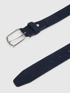 Cinturones-Alvaro Moreno CINTURON VESTIR SERRAJE Azul Marino