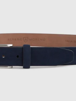 Cinturones-Alvaro Moreno CINTURON VESTIR SERRAJE Azul Marino