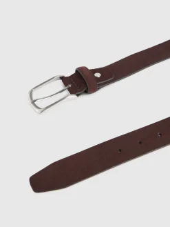 Cinturones-Alvaro Moreno CINTURON VESTIR SERRAJE MARRÓN Marrón