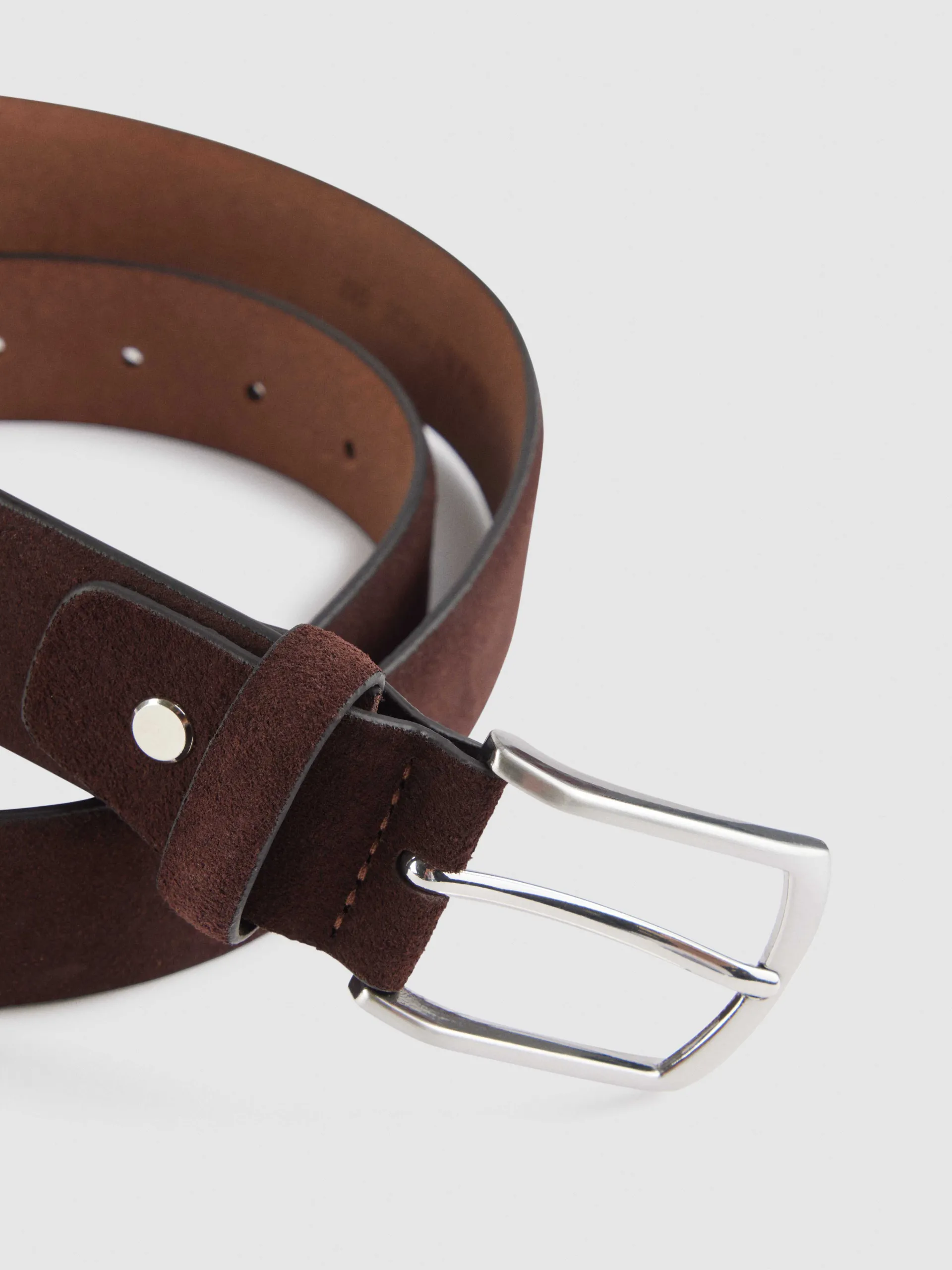 Cinturones-Alvaro Moreno CINTURON VESTIR SERRAJE MARRÓN Marrón