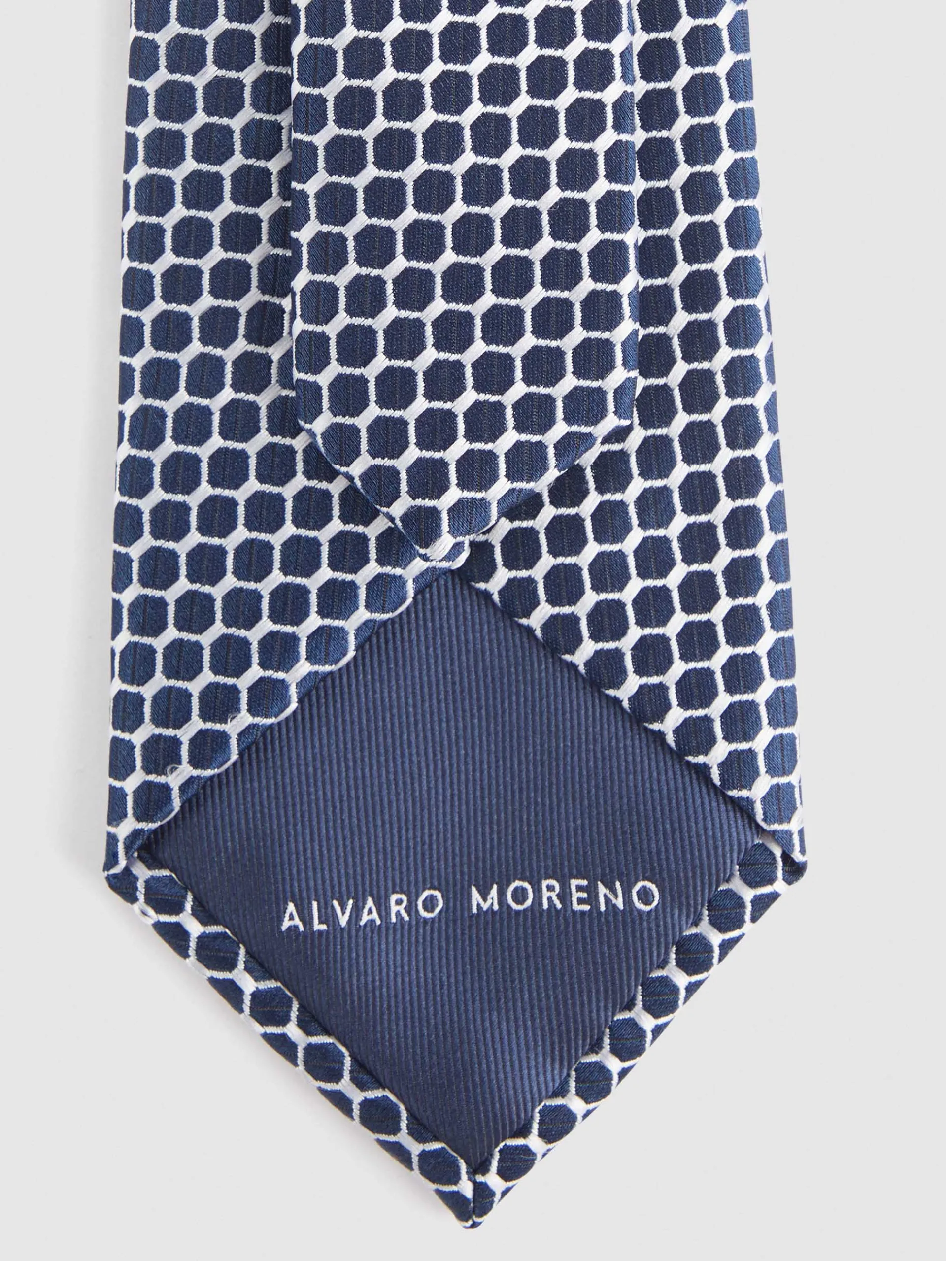 Corbatas|Corbatas-Alvaro Moreno CORBATA JACQUARD Azul Marino